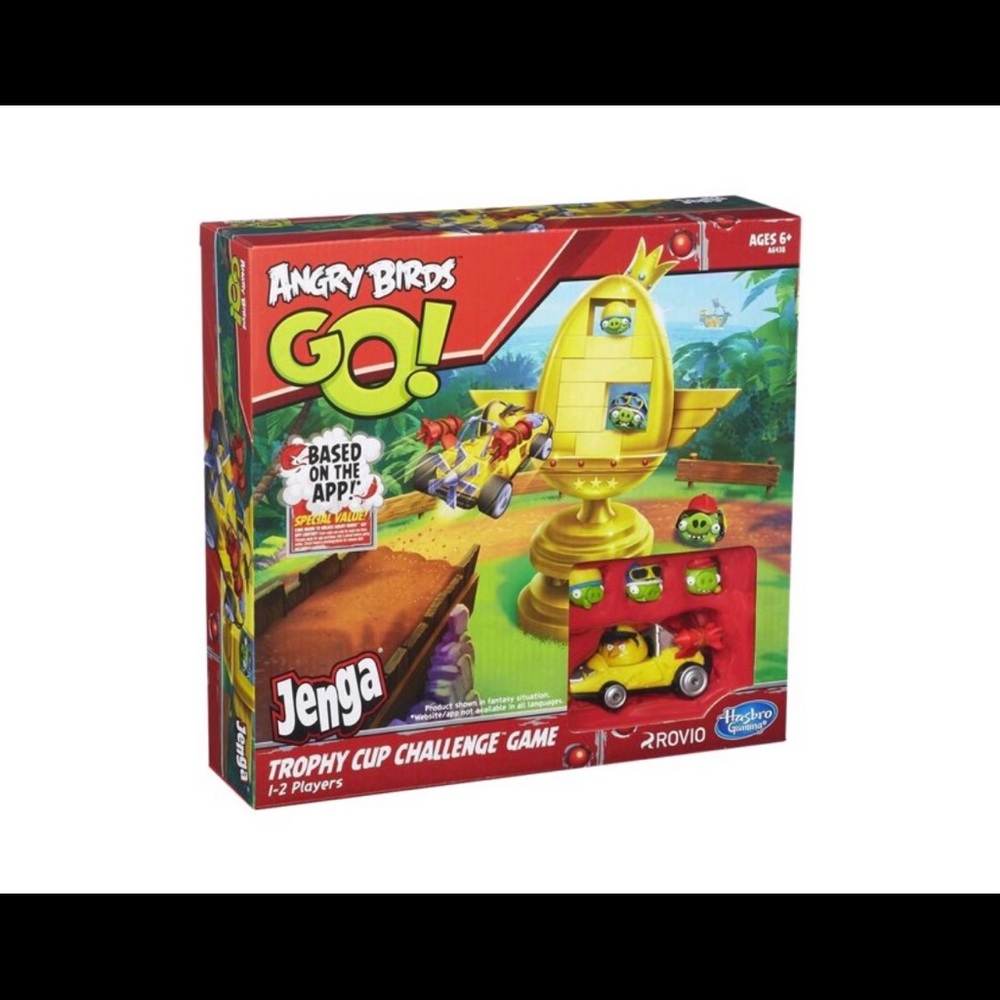 Rare Hasbro Gaming Angry Birds Go! Jenga Trophy Cup Challenge Game actio… - Picture 8 of 8